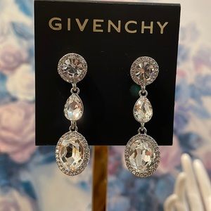 Givenchy Crystal Linear Drop Earrings Duplicate copy